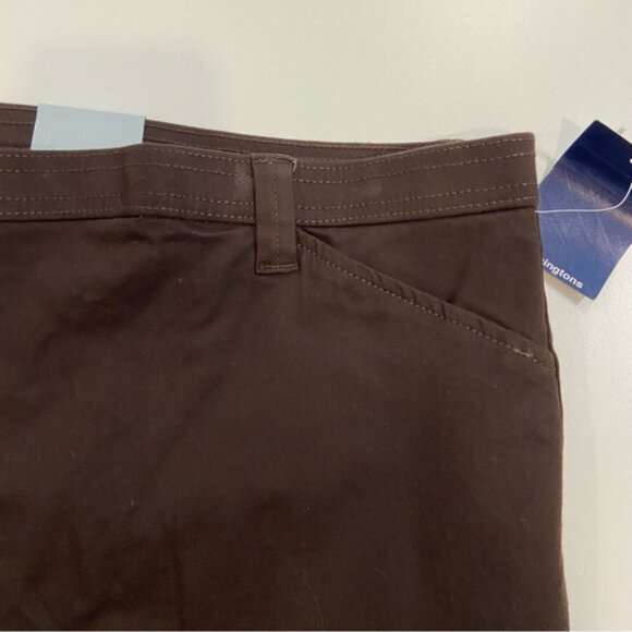 Pennington trouser pants Plus size brown stretch NWT straight leg Chicago size28 - Picture 6 of 9